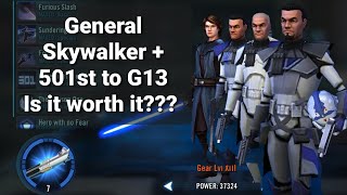 SWGOH General Skywalker  501st Is it worth it [upl. by Erodaeht]