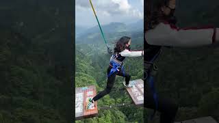 Bungee Jumping With Rope In Beautiful Place The Faceless Monster Likes Bungee Jumping 😂funny [upl. by Zarla]