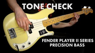 TONE CHECK Fender Player II Precision Bass Demo  Cream City Music [upl. by Borras]