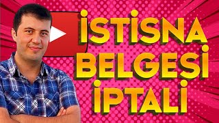 İstisna belgesi Bağkur Sorunu  İstisna Belgesi İptali [upl. by Spiers]