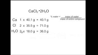 Calculating Percent Water in a Hydrate [upl. by Shelagh]