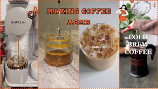 Making coffee ASMR  tiktok compilation ☕️🌹 [upl. by Aramen]