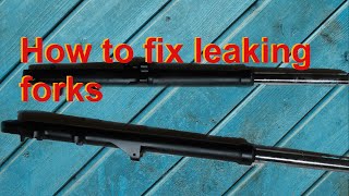 How to fix leaking fork seals [upl. by Emsoc514]