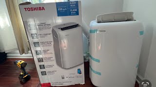 INSTALLING TOSHIBA SMART PORTABLE AC 8000 BTUh [upl. by Mendive708]