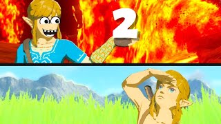 BOTW with SPLITSCREEN Multiplayer is CHAOS [upl. by Nylrebma]