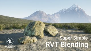 Super Simple RVT Blending Setup in Unreal Engine with OpenLand Works with UE4 amp UE5 [upl. by Erdnassac]