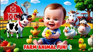 Farm Animal Sounds Song for Kids  Fun Learning Rhyme with Farm Animals LEARN KARIO G [upl. by Tingley]