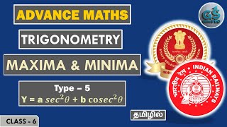 Advanced Maths  Minima amp Maxima  Trigonometry  Class  6  All SSC amp Railway Exams  GS Pro [upl. by Millisent]