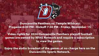 Duncanville vs Temple Wildcats 111524 [upl. by Andert]