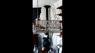 Fireplace Fireback Extreme Makeover Project  DIY Whitewash and German Schmear [upl. by Nednarb]