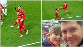 MINAMINO GOAL SEALS THE WIN MY SONS 1ST GAME LIVERPOOL 30 BRENTFORD  MATCH VLOG [upl. by Menell]