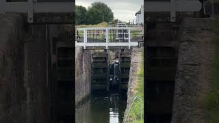 Foxton Locks boat emerging at the bottom of [upl. by Naraa]