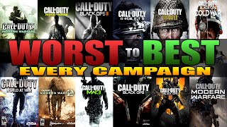 Ranking Every Call of Duty Campaign From WORST to BEST [upl. by Naiditch]