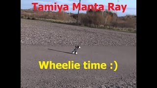 TAMIYA Manta Ray 4370kv wheelies [upl. by Hussar]