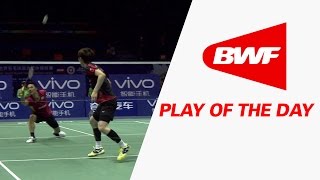 Play Of The Day  Badminton SF VIVO BWF Sudirman Cup 2015 [upl. by Rebekah]