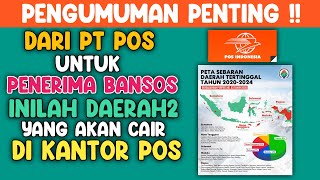 Ada Pengumuman Penting untuk Penerima Bansos PKH amp BPNT Inilah Daerah2 yang Cair di Kantor Pos [upl. by Odraner647]