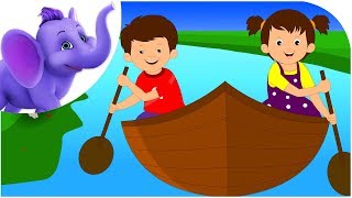 Row Your Boat with Lyrics  Nursery Rhyme [upl. by Ertnod26]