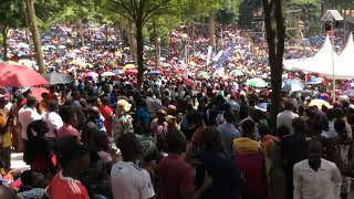 Pilgrims dancing to Church Hymn sung by Nebbi diocese  Uganda Martyrs Day 2024 [upl. by Boone229]