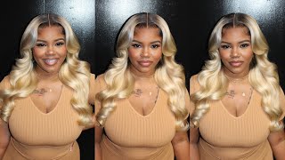 Pre Colored Dark Roots Blonde Highlight Wig  CYNOSURE HAIR [upl. by Toback]