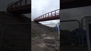 Chesterfield canal Staveley transpennine bridge has been lifted into place [upl. by Patnode924]