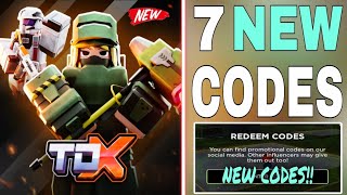 NEW CODES TOWER DEFENSE X TDX CODES 2024  ROBLOX TOWER DEFENSE X CODES [upl. by Liuqnoj65]