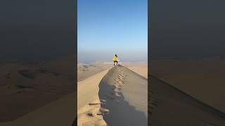 SANDBOARDING OFF A MOUNTAIN 🏜️🏂 Explore Lima Peru Desert lifestyle travel peru desert [upl. by Irahs537]