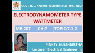 ELECTRODYNAMOMETER TYPE WATTMETER ME207 [upl. by Feerahs]