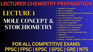 Mole Concept amp Stoichiometry  PPSC  FPSC  KPSC  SPSC  GRE CHEMISTRY [upl. by Yaral]