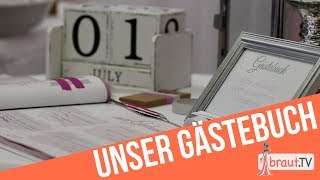 Unser Gästebuch zur Hochzeit  VERLOSUNG  Personalisierte Geschenkideen  brautTV [upl. by Ammadis]