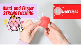 HAND STRENGTHENING Exercises with Playdough l OT Teletherapy l Step by Step Routine [upl. by Ennej]