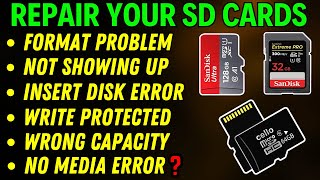 SD Card Format Problem  Memory Card Not Formatting  How To Fix Sd Card Not Showing On Pc [upl. by Spada274]