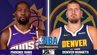 Phoenix Suns vs Denver Nuggets  NBA Live Scoreboard 2024 [upl. by Eniladam]