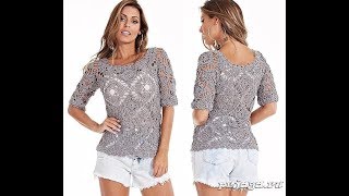 Летние Кофточки Связанные Крючком  2019  Summer Crocheted Knitwear  Sommer haken Strickwaren [upl. by Prescott]