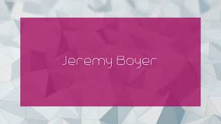 Jeremy Boyer  appearance [upl. by Ganiats]