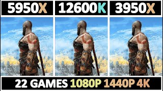 Intel I5 12600K vs Ryzen 9 5950X vs 3950X  Tested 22 Games [upl. by Oderfliw523]