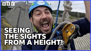 Doing a Zipline over Oslo  Martin Compston’s Norwegian Fling  BBC Scotland [upl. by Illa]