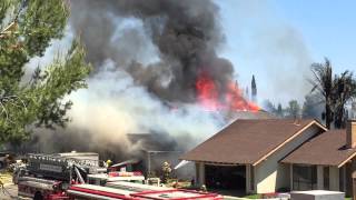 More Footage of the fire from the front of the Yorba Linda house fire [upl. by Aicercal989]