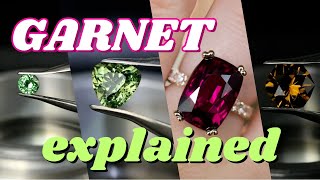 Understanding Garnet Jewelry  Garnet Colors Types of Garnet Garnet Stone Value [upl. by Nerrol]