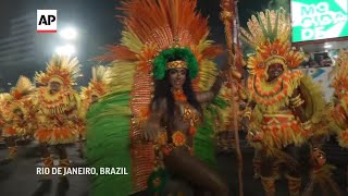 Second day of Rios top samba schools glitzy carnival parade [upl. by Karalee]