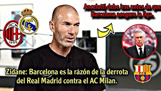 No creerás lo que dijo Zidane sobre el Barcelona después de la victoria del Milán sobre el Real Madr [upl. by Akener]