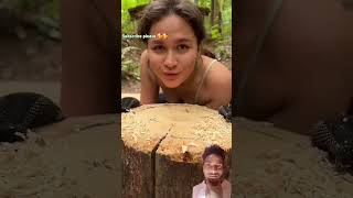 GIRL survives in the forest🥰 camping outdoors ytshorts trending vrialvedio [upl. by Latnahc328]