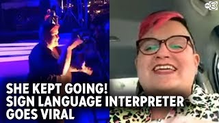 Sign language interpreter goes viral over rap concert [upl. by Anyek38]