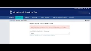 GSTFailed to establish connection to the server Kindly restart the emsigner  Solved [upl. by Aubreir]