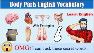 Parts Of Body  Vocabulary  Body Parts Name  Learn English With Examples [upl. by Enaj]