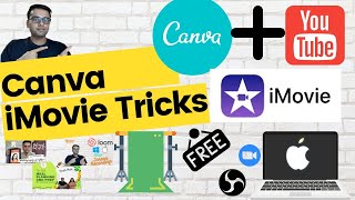 How to add text animate graphics in iMovie using Canva Green Screen youtube intro iMovie Tricks [upl. by Elletsyrk]