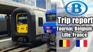 From Tournai Doornik Belgium to Lille RIjsel France by local train [upl. by Matthews334]