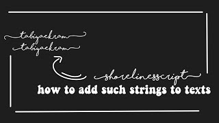 How to use the Shorelines Script Bold Font  Tabiya Ekram [upl. by Alveta]