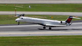 DO THEY NEED MORE PRACTICE Delta CRJ Lands in Atlanta on Runway 8L Canon R7 w EF 200mm f28 L [upl. by Animas]