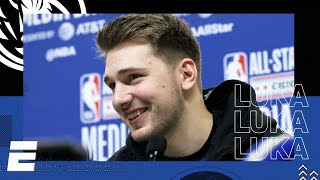 Luka Doncic answers questions in multiple languages at NBA AllStar Media Day 2020 [upl. by Ahtebbat]