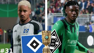 EA FC 24 🤔 Mit NEUER TAKTIK zum ERFOLG  🔥 Pokal vs Gladbach  😍 HSV Karrieremodus 31 [upl. by Beeck97]